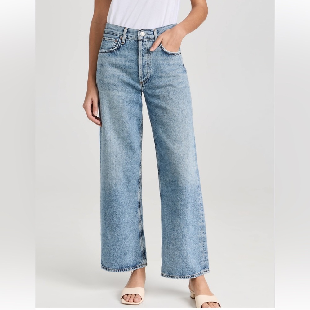 AGOLDE REN WIDE LEG CROP JEANS PETITE 24